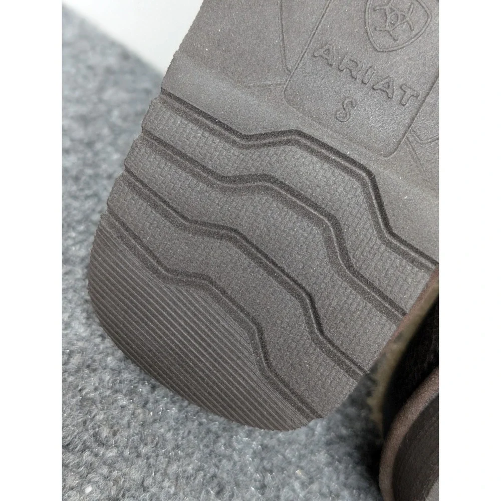 Ariat Patriot Square Toe House Slippers Boys Size Small (12-13)‎ Brown Leather